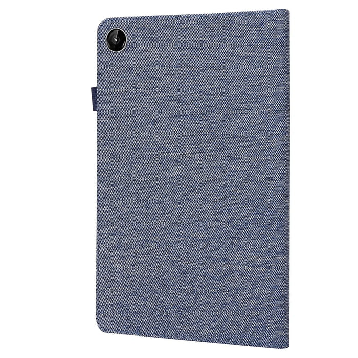 For Lenovo Tab M10 Plus (3rd Gen) Tablet Case Cloth Texture Card Holder Leather Cover - Blue - 5