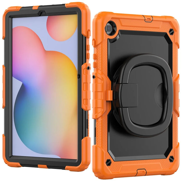 For Samsung Galaxy Tab S6 Lite (2024) / S6 Lite (2022) / S6 Lite (2020) P610 P615 P613 P619 Case Tablet Kickstand Cover with Shoulder Strap - Orange - 2