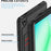 For Samsung Galaxy Tab A11+ / A9+ Kickstand Case Card Slot Tablet Leather Cover - Black - 7