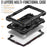 For Lenovo Tab M9 TB-310FU / Lenovo K9 TB310 Kickstand Case PC+Silicone Tablet Cover with Shoulder Strap - Black - 7