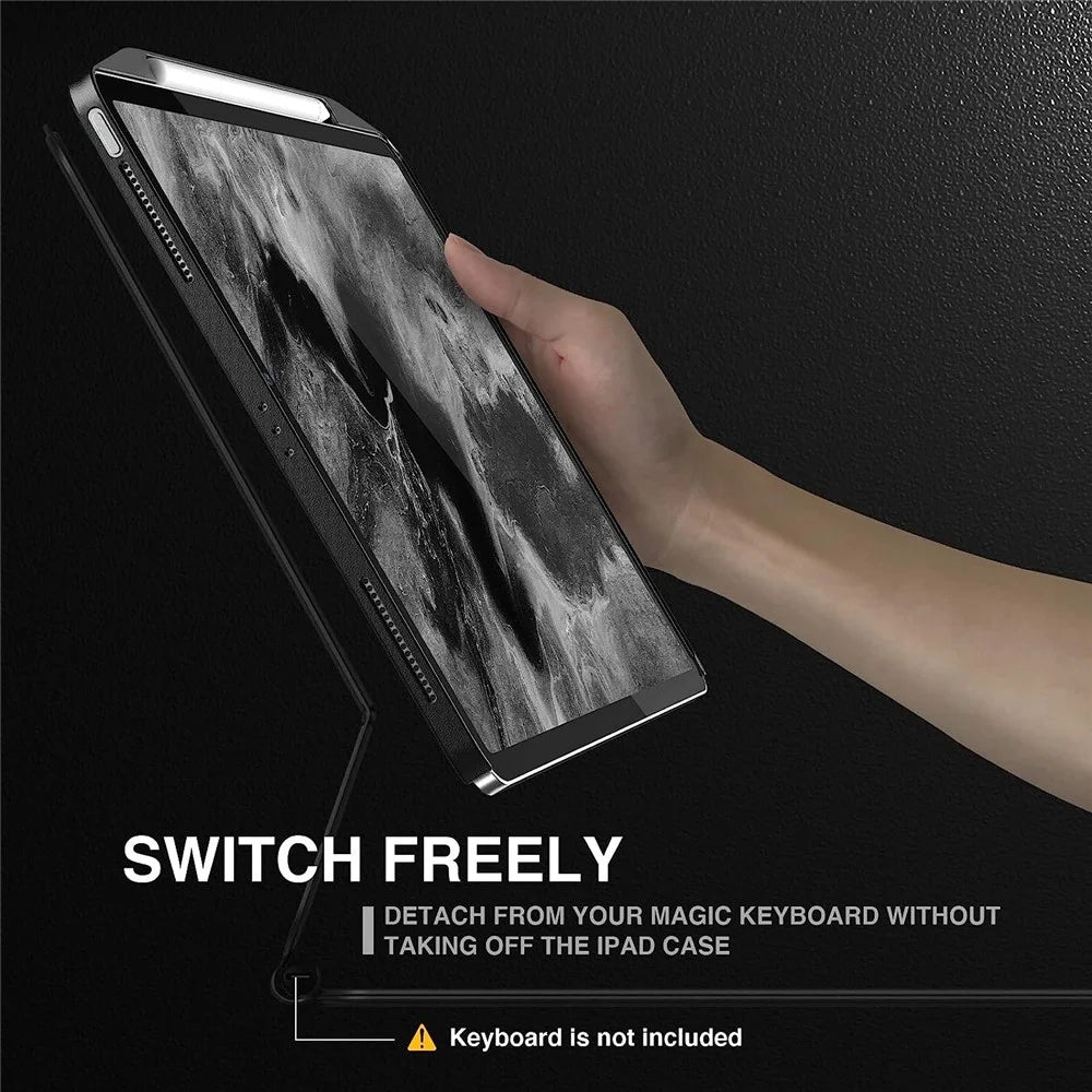 SWITCHEASY CoverBuddy For iPad Pro 11 (2022) / (2021) / (2020) / (2018) /  iPad Air (2020) / (2022) Tablet Case PC Magnetic Protective Cover - Black - 6