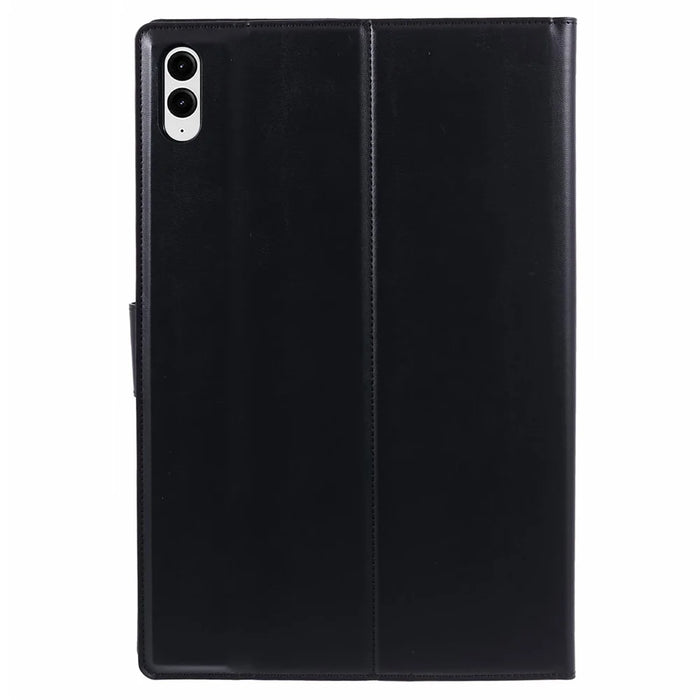 HANMAN Mill Series for Samsung Galaxy Tab S9 FE+ /  Tab S9+ /  Tab S8+ / Tab S7+ / Tab S7 FE Case Leather Stand Wallet Tablet Cover - Black - 3