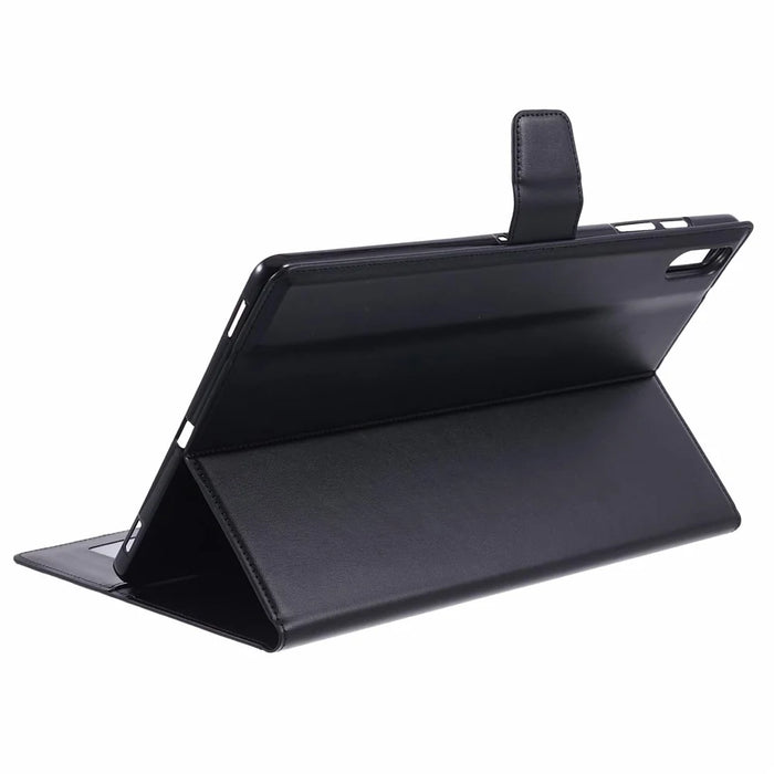 HANMAN Mill Series for Samsung Galaxy Tab S9 FE+ /  Tab S9+ /  Tab S8+ / Tab S7+ / Tab S7 FE Case Leather Stand Wallet Tablet Cover - Black - 6