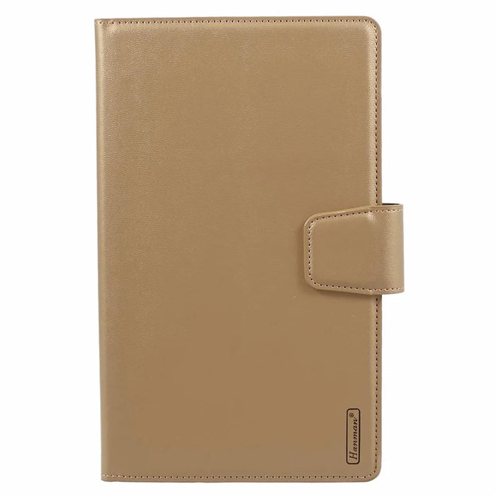 HANMAN Mill Series for Samsung Galaxy Tab A9+ Leather Case Folio Flip Tablet Wallet Cover - Champagne Gold - 2