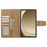 HANMAN Mill Series for Samsung Galaxy Tab A9+ Leather Case Folio Flip Tablet Wallet Cover - Champagne Gold - 4