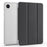 For Samsung Galaxy Tab A11 / A9 Case Tri-fold Leather Pen Slot Tablet Stand Cover - Black - 1