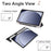 For Samsung Galaxy Tab A11 / A9 Case Tri-fold Leather Pen Slot Tablet Stand Cover - Black - 3