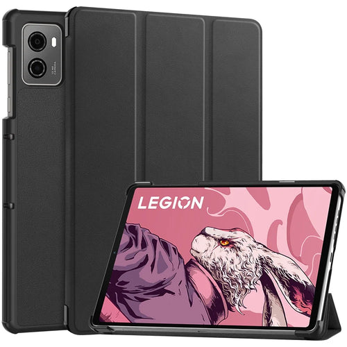 For Lenovo Legion Y700 (2023) / Tab Gen 2 Tri-Fold Stand Leather Case Tablet Cover - Black - 1