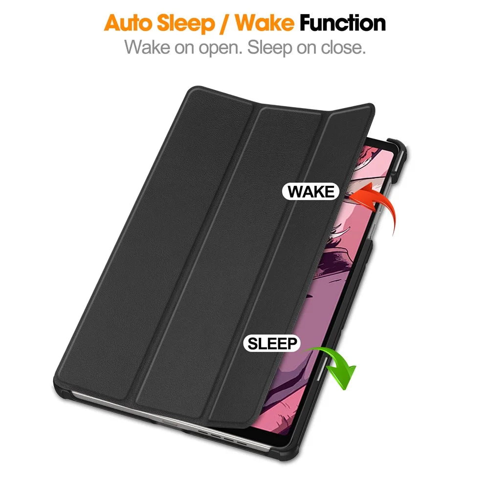 For Lenovo Legion Y700 (2023) / Tab Gen 2 Tri-Fold Stand Leather Case Tablet Cover - Black - 3