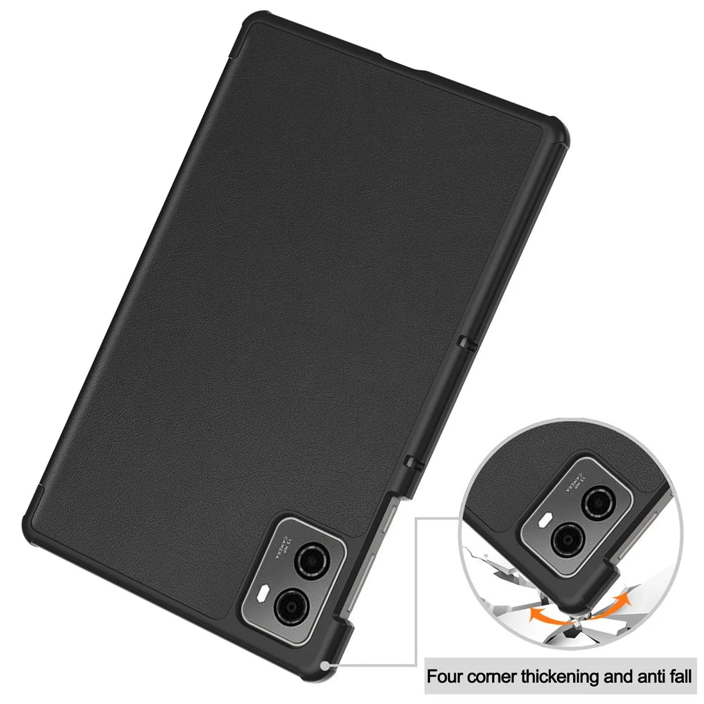 For Lenovo Legion Y700 (2023) / Tab Gen 2 Tri-Fold Stand Leather Case Tablet Cover - Black - 7