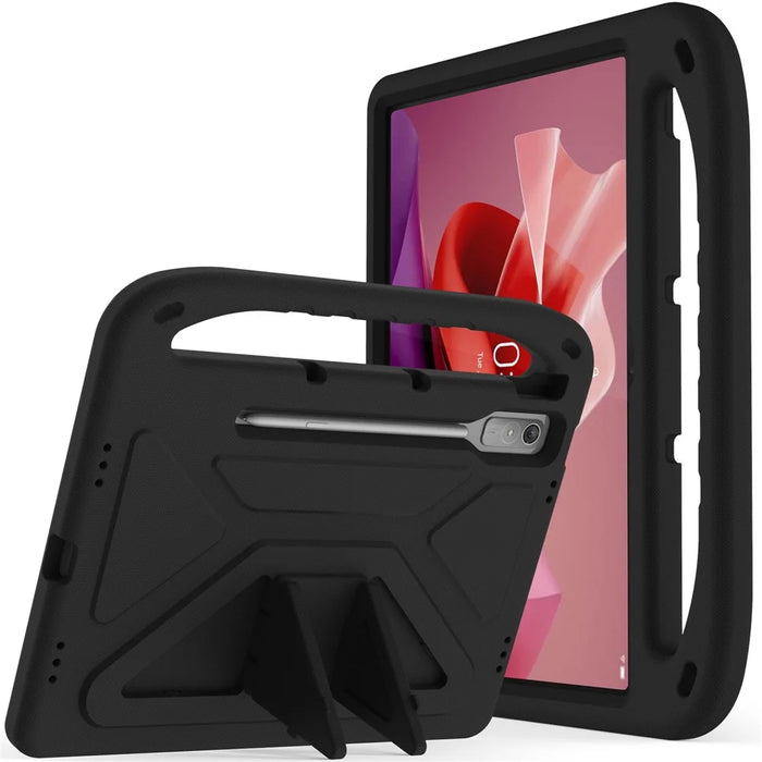 For Lenovo Tab P12 EVA Case Handle Shockproof Kid-Friendly Tablet Cover - Black - 1