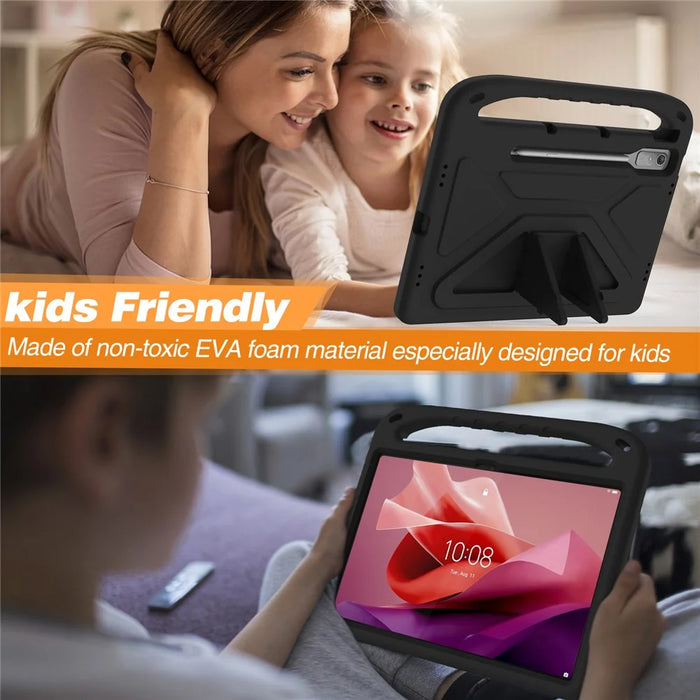 For Lenovo Tab P12 EVA Case Handle Shockproof Kid-Friendly Tablet Cover - Black - 4