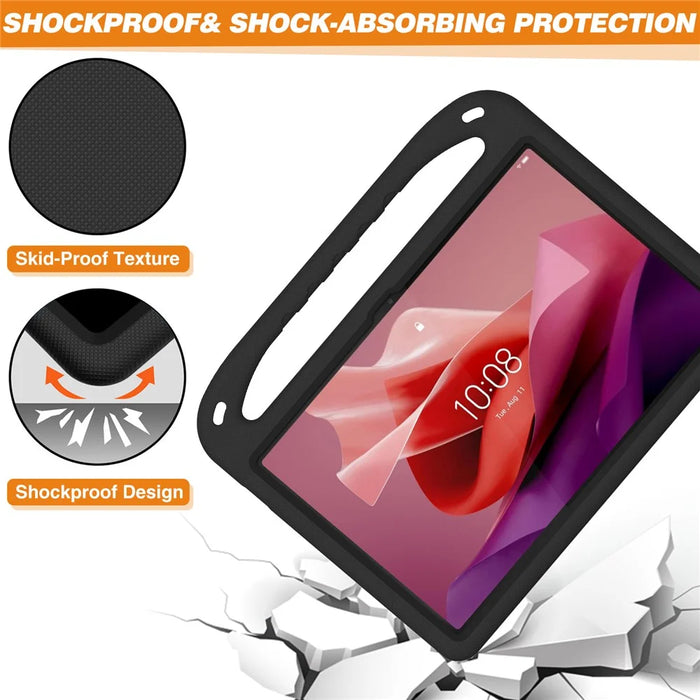 For Lenovo Tab P12 EVA Case Handle Shockproof Kid-Friendly Tablet Cover - Black - 5