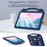 For Lenovo Tab P12 EVA Case with Kickstand Drop Protective Rugged Tablet Cover - Navy Blue - 2