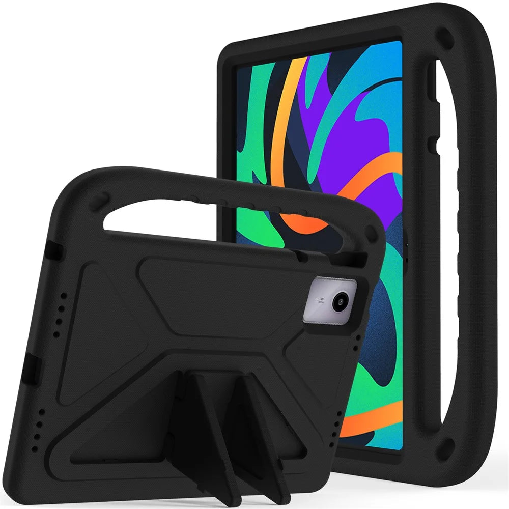 For Lenovo Tab M11 / Xiaoxin Pad 11 2024 Case EVA Handle Kickstand Tablet Cover - Black - 1