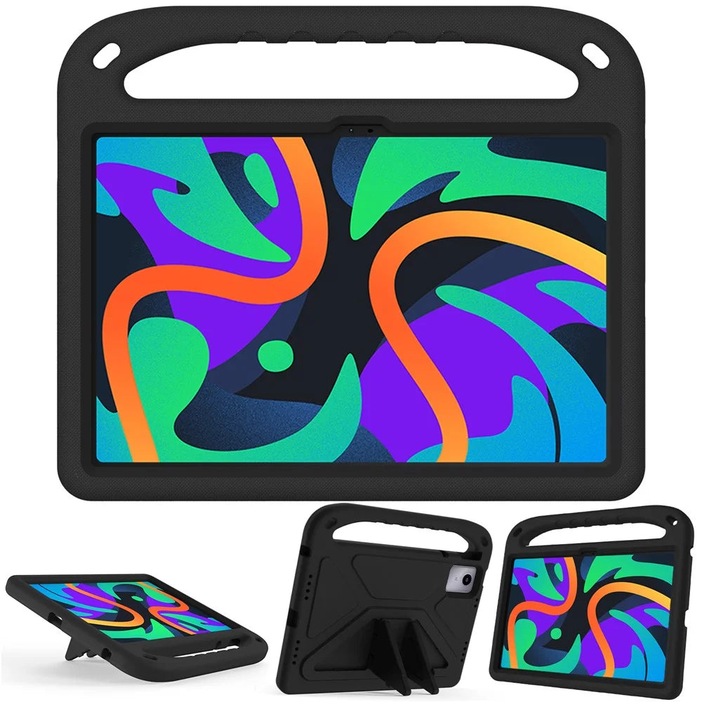 For Lenovo Tab M11 / Xiaoxin Pad 11 2024 Case EVA Handle Kickstand Tablet Cover - Black - 7