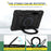 For Samsung Galaxy Tab S9 Ultra Kickstand Tablet Case PC+Silicone Cover - Black - 5