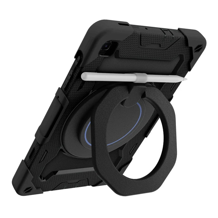 For Samsung Galaxy Tab S6 Lite (2024) / S6 Lite (2022) / S6 Lite (2020) Case Kickstand PC+Silicone Tablet Cover - Black - 2