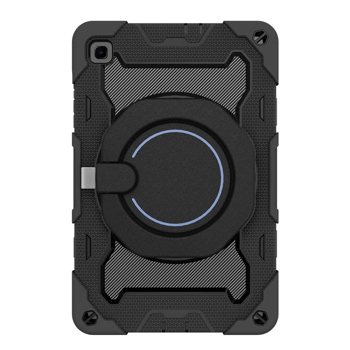 For Samsung Galaxy Tab S6 Lite (2024) / S6 Lite (2022) / S6 Lite (2020) Case Kickstand PC+Silicone Tablet Cover - Black - 3