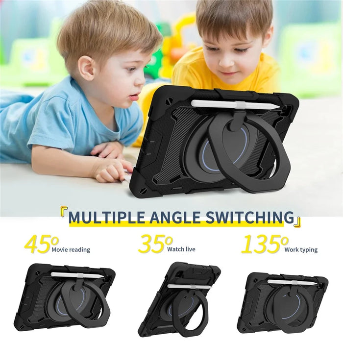 For Samsung Galaxy Tab S6 Lite (2024) / S6 Lite (2022) / S6 Lite (2020) Case Kickstand PC+Silicone Tablet Cover - Black - 5