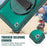 For Samsung Galaxy Tab A9 Tablet Case 360 Degree Rotary Kickstand Hand Strap Cover - Midnight Green - 2