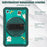For Samsung Galaxy Tab A9 Tablet Case 360 Degree Rotary Kickstand Hand Strap Cover - Midnight Green - 4