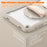 For Samsung Galaxy Tab A9+ Tablet Case PC+TPU Cover Rotary Kickstand Hand Strap - Khaki - 3