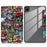 For Samsung Galaxy Tab A11 / A9 Leather Tablet Case Pattern Printing Tri-fold Stand - Graffiti - 1