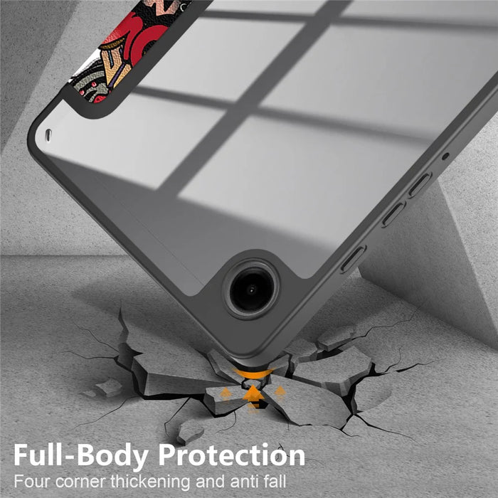 For Samsung Galaxy Tab A11 / A9 Leather Tablet Case Pattern Printing Tri-fold Stand - Graffiti - 5
