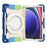 For Samsung Galaxy Tab A9+ Tablet Case Scratch-resistant Kickstand PC+Silicone Cover - Colorful Blue - 6