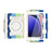 For Samsung Galaxy Tab A9+ Tablet Case Scratch-resistant Kickstand PC+Silicone Cover - Colorful Blue - 7