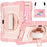For iPad 9.7-inch (2017) / (2018) Tablet Case Anti-drop Kickstand Cover with Shoulder Strap - Rose Gold - 2