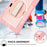 For iPad 9.7-inch (2017) / (2018) Tablet Case Anti-drop Kickstand Cover with Shoulder Strap - Rose Gold - 4
