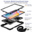 For Samsung Galaxy Tab S6 Lite (2024) / S6 Lite (2022) / S6 Lite (2020) Kickstand Tablet Case with Shoulder Strap - All Black - 7