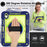 For iPad (2025) / 10.9 (2022) Case Kickstand Anti-Drop Tablet Cover with Shoulder Strap - Navy Blue+Yellow Green - 3