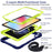 For iPad (2025) / 10.9 (2022) Case Kickstand Anti-Drop Tablet Cover with Shoulder Strap - Navy Blue+Yellow Green - 6
