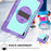 For Samsung Galaxy Tab S7 / S8 Crossbody Tablet Case Shoulder Strap Rotary Kickstand - Purple+Mint Green - 4