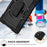 For Samsung Galaxy Tab A7 10.4 (2020) / (2022) Kickstand Case PC+Silicone Cover with Shoulder Strap - All Black - 4