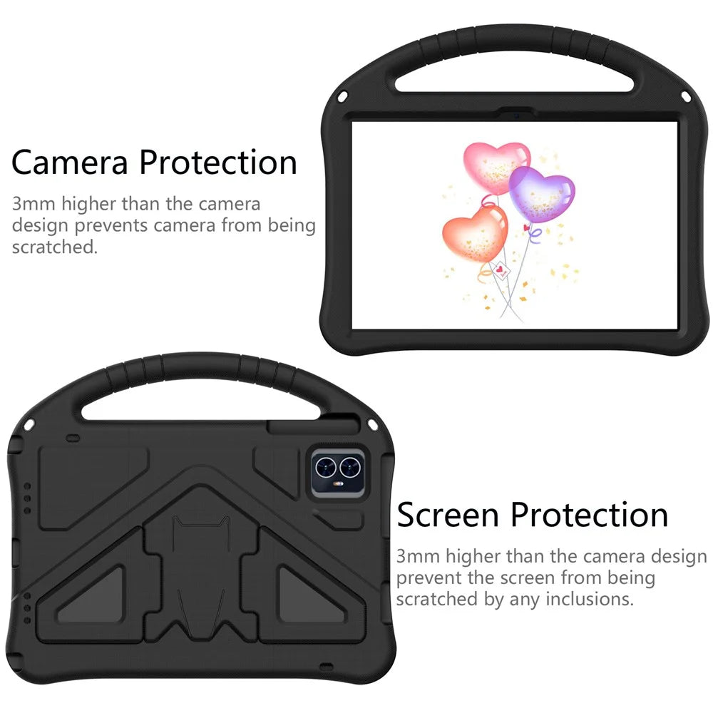 For T-Mobile REVVL Tab 2 (2025) / Teclast M50 HD 10.1 / M50 Pro 10.1 (2023) / Blackview Tab 80 Tablet Case with Handle EVA Shockproof Cover - Black - 4