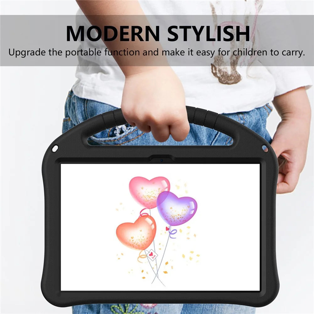 For T-Mobile REVVL Tab 2 (2025) / Teclast M50 HD 10.1 / M50 Pro 10.1 (2023) / Blackview Tab 80 Tablet Case with Handle EVA Shockproof Cover - Black - 6