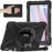 For Amazon Fire HD 10 (2023) Protective Cover Kickstand Tablet Case with Hand Strap / Shoulder Strap - Black - 1