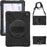 For Amazon Fire HD 10 (2023) Protective Cover Kickstand Tablet Case with Hand Strap / Shoulder Strap - Black - 3