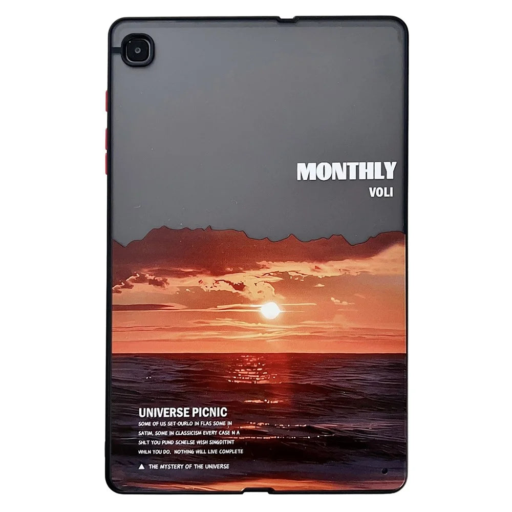 For Samsung Galaxy Tab S6 Lite (2024) / S6 Lite (2022) / S6 Lite (2020) P610 P615 Case Pattern Printed Tablet Cover - Sunset - 1