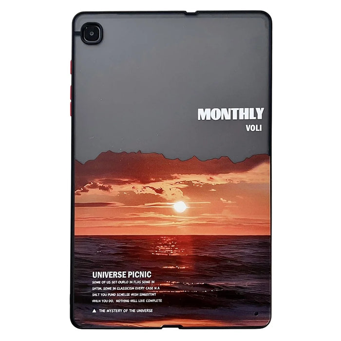 For Samsung Galaxy Tab S6 Lite (2024) / S6 Lite (2022) / S6 Lite (2020) P610 P615 Case Pattern Printed Tablet Cover - Sunset - 1