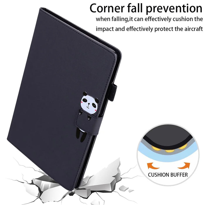 For Samsung Galaxy Tab S8 Leather Case Stand Tablet Cover Card Slots - Black - 5