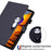 For Samsung Galaxy Tab S8 Leather Case Stand Tablet Cover Card Slots - Black - 6