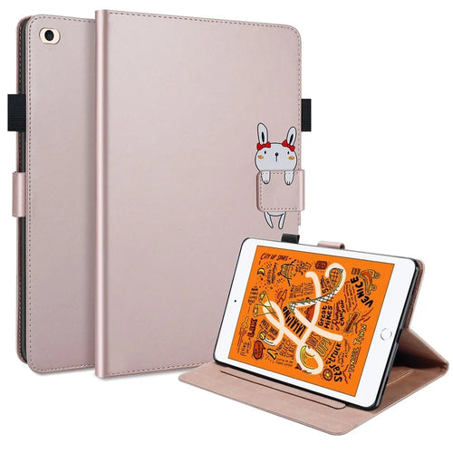 For iPad mini (2019) 7.9 inch / mini 4 / mini 3 / mini 2 / mini Tablet Case Leather Card Holder Cover - Rose Gold - 1
