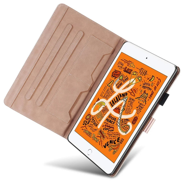 For iPad mini (2019) 7.9 inch / mini 4 / mini 3 / mini 2 / mini Tablet Case Leather Card Holder Cover - Rose Gold - 4