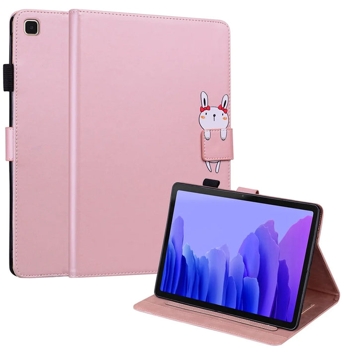 For Samsung Galaxy Tab A7 10.4 (2020) / (2022) Tablet Case Stand Leather Cover Card Slots - Rose Gold - 1