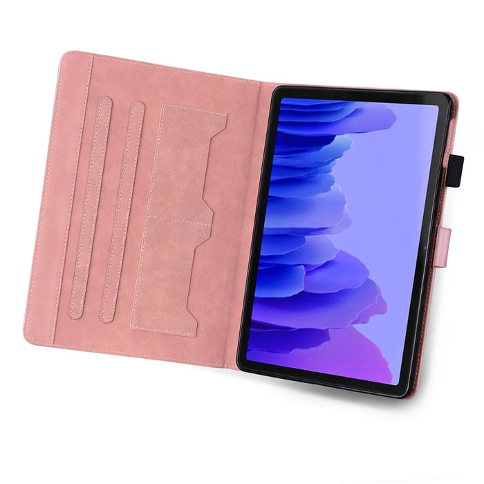 For Samsung Galaxy Tab A7 10.4 (2020) / (2022) Tablet Case Stand Leather Cover Card Slots - Rose Gold - 2